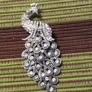 Antique shine classic Peacock Bird Brooch Pin NWOT